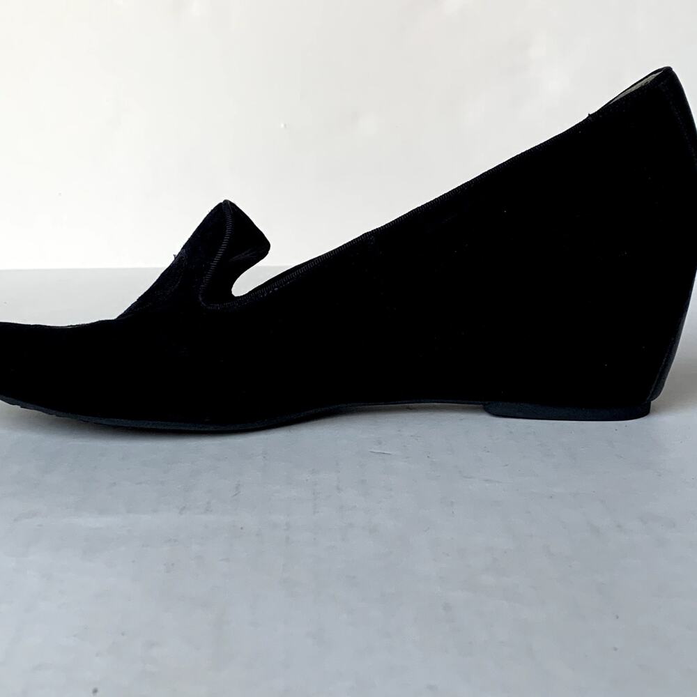 Hush Puppies Black Monogram Smoking Slippers Heels Pumps Leather Slip On 11 43 - Picture 5 of 10